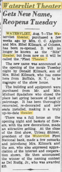 Fleet Theatre - ARTICLE FROM AUG 7 1952